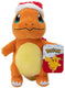Jazwares pokémon knuffel figure winter charmander met christmas hat 20 cm knuffeles
