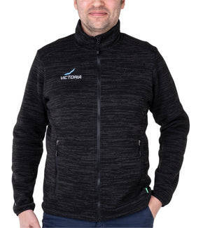 Vaude gebreide fleece jas victoria jacket victoria gents size l dark grey