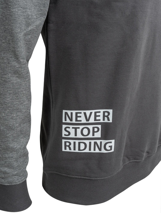 Contec sweatshirt never stop riding ct sweatshirt never stop riding black gray size m