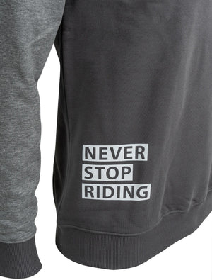 Contec sweatshirt never stop riding ct sweatshirt never stop riding black gray size xl