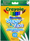 Crayola - supertips - viltstiften - 12 wasbare viltstiften - voor kinderen