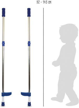 Small foot - metalen stelten verstelbaar blauw, 145cm