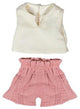 Miniland poppenkleding t-shirt en short 38cm - poppenaccessoire katoen.