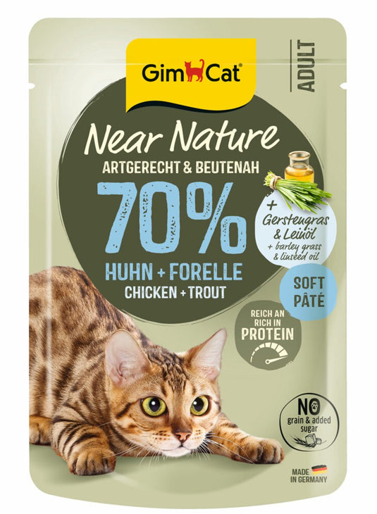 Gimcat kattenvoer near nature kip forel - 16 x 85 gr - voordeelverpakking