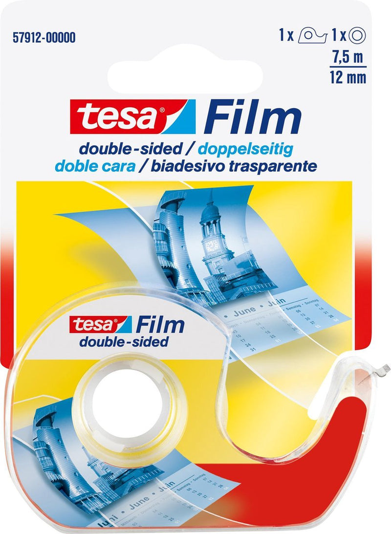 Afbeelding laden in galerijviewer, Tesa dubbelzijdige tape - plakband - 7,5m - met dispenser - knutselen - kantoor - hobby
