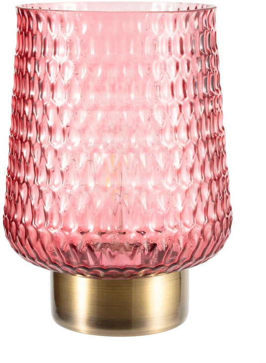 Pauleen led tafellamp op batterijen - e27 - 2700k warm wit - 30 lm - 0,8w - woonkamer slaapkamer - rosé glamour - rosé messing