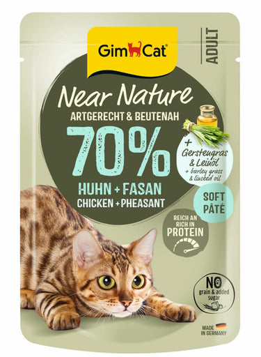 Gimcat kattenvoer near nature kip fazant - 16 x 85 gr - voordeelverpakking