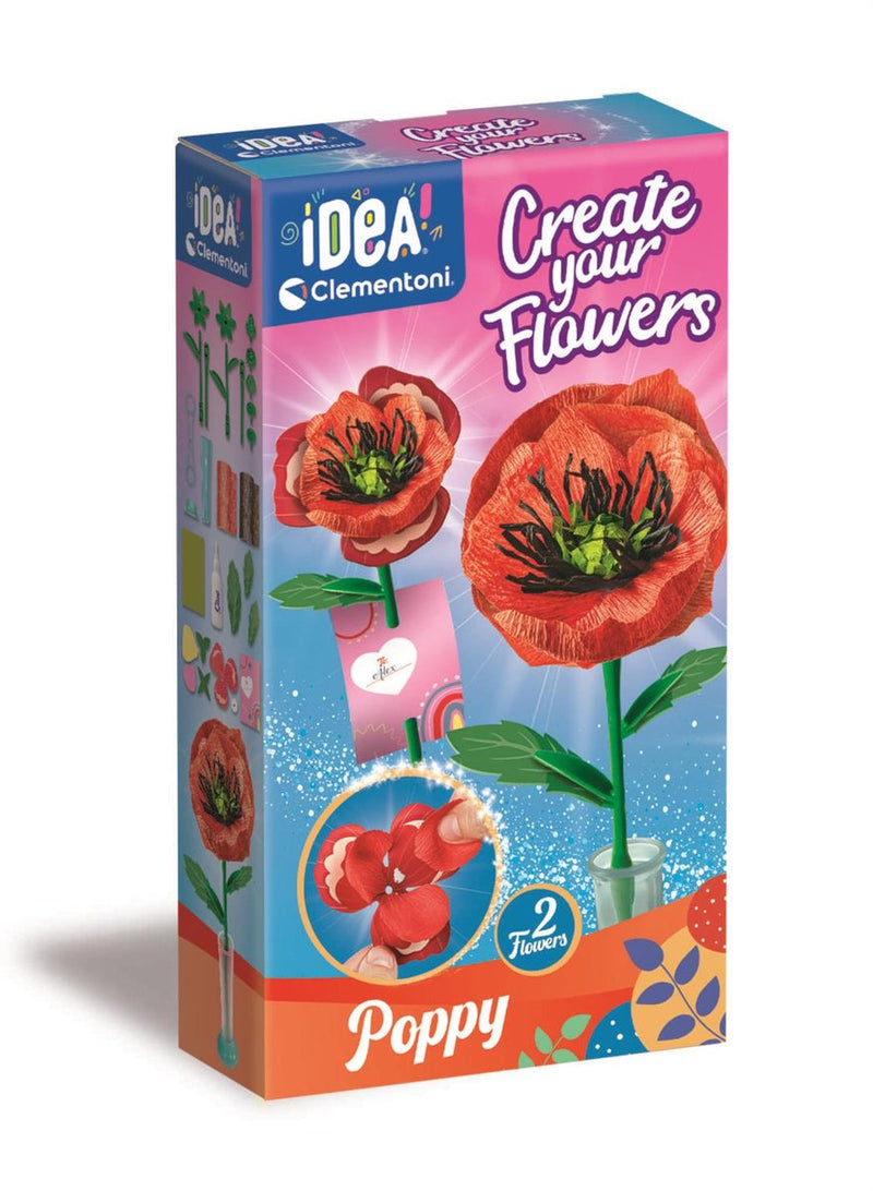 Afbeelding laden in galerijviewer, Clementoni idea maak je eigen bloemen - klaproos
