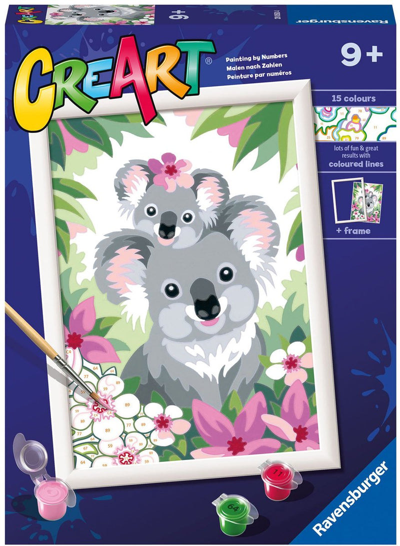 Afbeelding laden in galerijviewer, Ravensburger creart schilderen op nummer - koala schatjes
