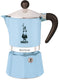 Bialetti rainbow percolator 1 kops lichtblauw – italiaanse espressopot – aluminium moka pot – koffiezetter voor 1 espresso