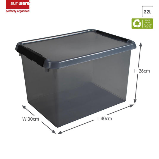 Sunware comfort line opbergbox 22l grijs