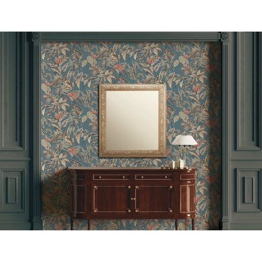 Dutch wallcoverings behang bird-of-paradise blauw