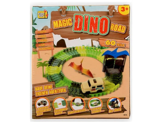 Jonotoys magic road dino autobaan 60 delig