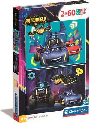 Clementoni legpuzzel super color batwheels, 2x60st.