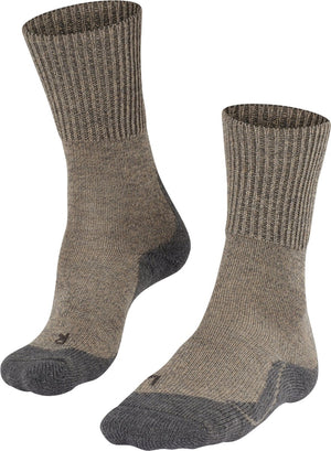 Falke tk1 wool anti-blaar dik wol functioneel materiaal wandelsokken dames beige - maat 35-36