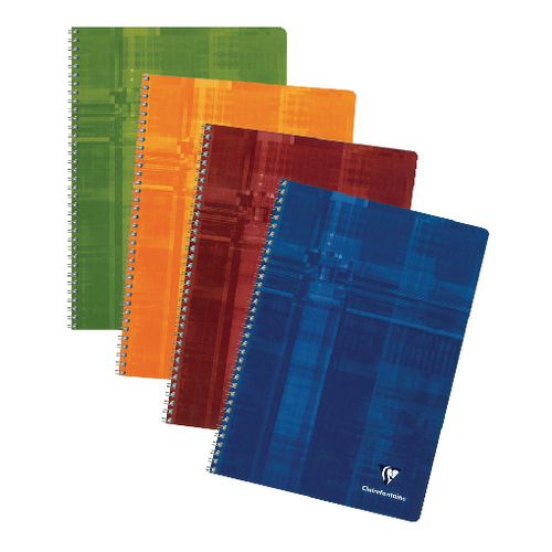 Spiraalschrift clairfontaine 8145 karton 90g m2 21x29,7cm gelijnd 100blz 50vel