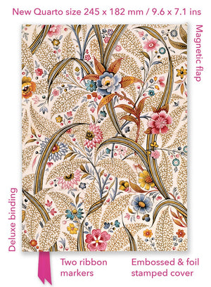 Flame tree quarto notebook- william kilburn: marble end paper (foiled quarto journal)