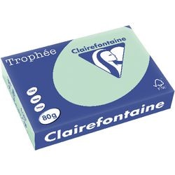 Gekleurd papier trophee clairfontaine 1975 80g m2 a4 pastelkleur groen