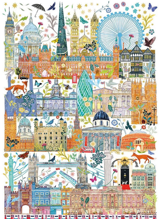 Gibsons - london skyline (door josie shenoy) - 1000 stukjes 49×68cm (b×h) - legpuzzel voor volwassenen