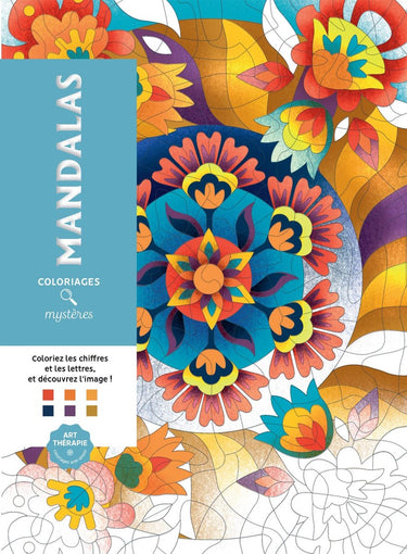 Hachette heroes coloriages mystères mandalas - kleuren op nummer kleurboek