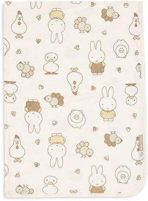 Jollein baby deken wieg - 75x100cm - jersey - miffy family farm