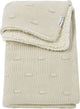 Meyco baby knots teddy ledikant deken - soft sand - 100x150cm - 2.0 tog