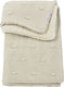 Meyco baby knots teddy ledikant deken - soft sand - 100x150cm - 2.0 tog