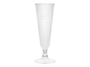 Papstar 24 glazen voor mousserende wijn pure 100ml ø5,5x16,5cm glashelder gemaakt van recyclebaar pla plantaardige bioplastic