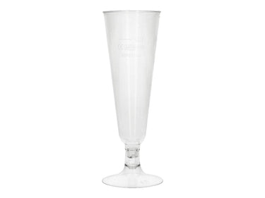 Papstar 24 glazen voor mousserende wijn pure 100ml ã˜5,5x16,5cm glashelder gemaakt van recyclebaar pla plantaardige bioplastic