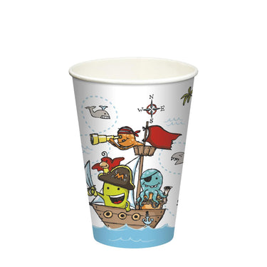 Papstar set a 10 drinkbekers pirate crew karton 0,2l ã˜7x9,7cm