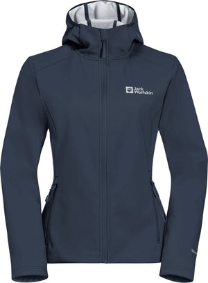 Jack wolfskin bornberg hoody w dames outdoorjas-midnight sky grey