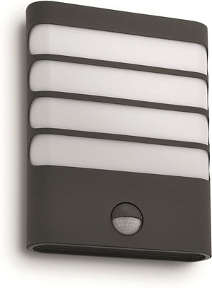 Philips led philips raccoon buitenwandlamp - met sensor - 1-lichts - antraciet