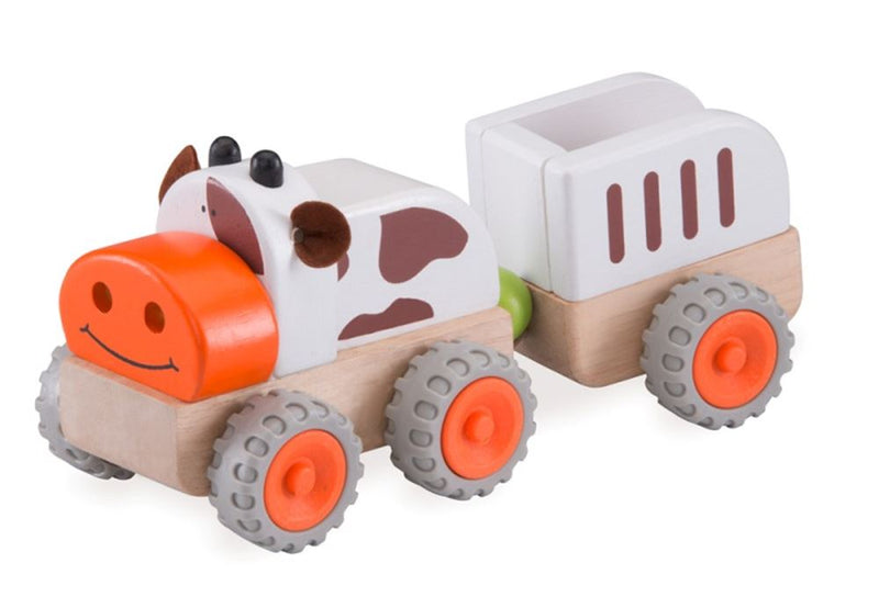 Chargez l'image dans la visionneuse de la galerie, Wonderworld koe tractor met aanhanger+1
