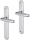 Impresso deurkruk - cambridge - voor binnen - ovaal deurschild met schroeven - aluminium - 2 stuks