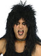 Smiffys hair metal pruik zwart - kostuum pruik voor carnaval