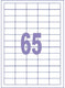 Kangaro etiket - injet laser kopieer - 38,1x21,2mm - doos a 25 vel - 65 stickers per vel