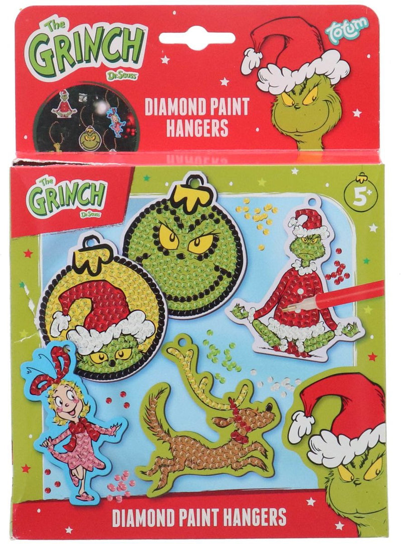 Afbeelding laden in galerijviewer, Totum the grinch - 5 diamond painting hangers maken - speelgoed jongens en meisjes vanaf 5 jaar - knutselset home deco
