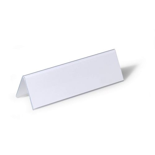 Tafelnaambord durable 805219 pvc 210x61mm dubbelzijdig transparant 25 stuks