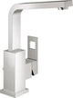 Grohe eurocube wastafelkraan - hoge uitloop - met trekwaste - chroom - waterbesparend