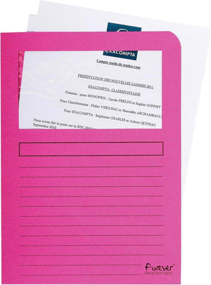 Exacompta venstermap forever l-model 120gr roze 100 stuks