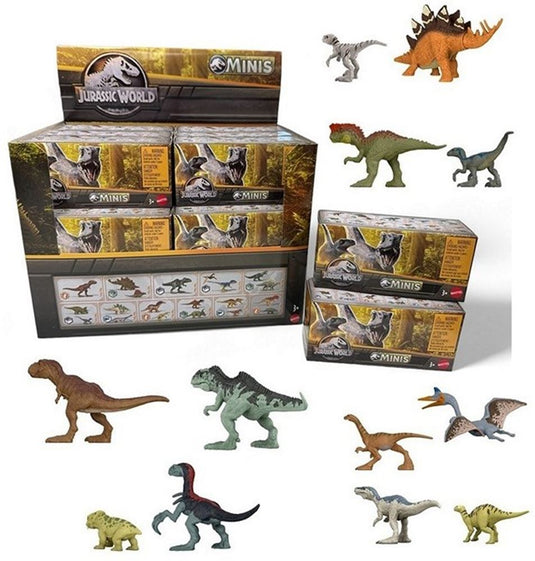 Jurassic world minis figuur 1-pack + 2-p
