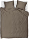 Beddinghouse change dekbedovertrek - effen - lits-jumeaux - 240x200 220 - taupe