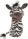 Living puppets handpop zebra | handpop van 39 cm in zwart-wit met handschoenprincipe | geschikt voor kinderen en volwassenen | eenvoudig bespeelbaar en speels ontwerp