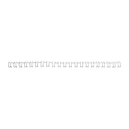 Bindrug gbc wirebind 21 metaal 6mm zilver capaciteit 45vel