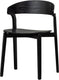 Woood cras eetkamerstoel - essenfineer - zwart - 75x52x42