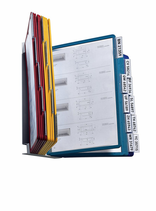 Durable vario® wandhouder - 32,7 x 25,1 x 11,6 cm - inclusief 20 display panelen