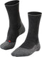 Falke tk2 explore wool silk medium padding wol functioneel materiaal wandelsokken heren grijs - maat 46-48
