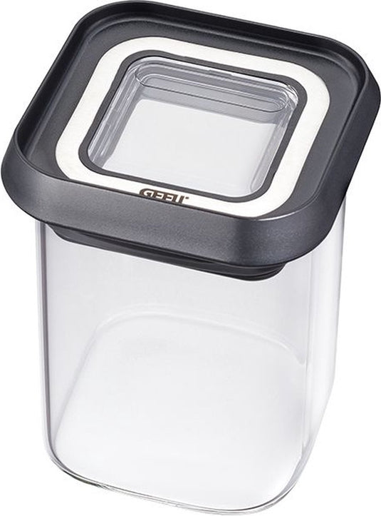 Gefu pantry voorraadpot 180 ml – glas rvs – luchtdicht – voor kruiden en specerijen