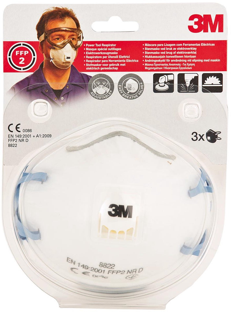 Chargez l'image dans la visionneuse de la galerie, 3m 8822c3 stofmasker met ventiel - ffp2 (3st)
