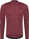 Bbb cycling essence ls - fietsshirt heren lange mouwen - 10-15 °c - ademend mtb en wielrenshirt met 3 achterzakken - donker rood
